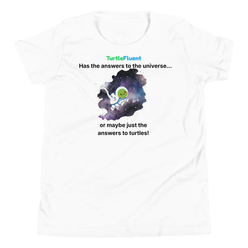 Answers to Turtles Kids Tee – White – front